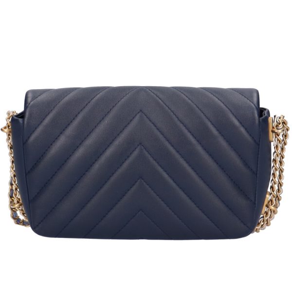 brb10010000010292 3 Chanel Chain V Stitch Lambskin Shoulder Bag Navy