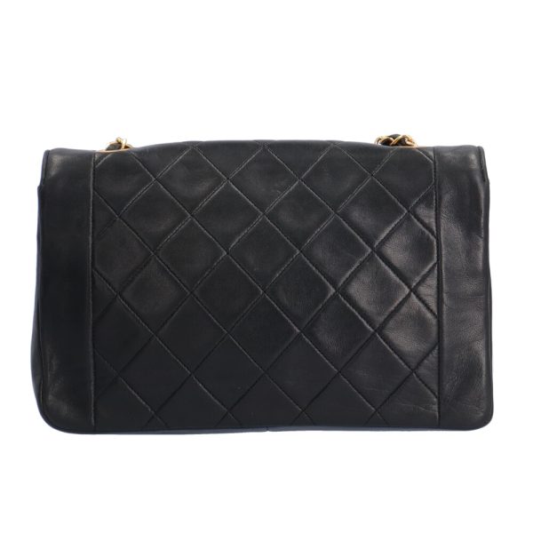 brb10010000010671 3 Chanel Diana Lambskin Shoulder Bag Black