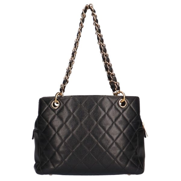 brb10010000011121 3 Chanel Chain Matelasse Caviar Handbag Black