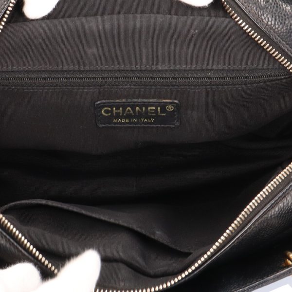 brb10010000011121 7 Chanel Chain Matelasse Caviar Handbag Black