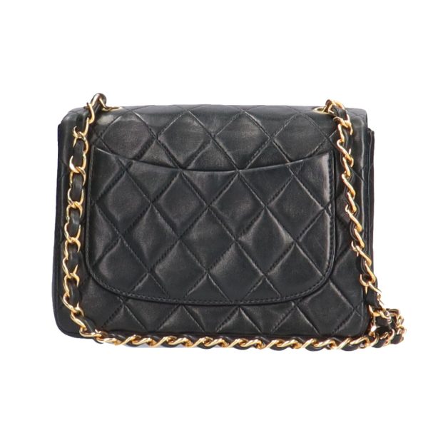 brb10010000011133 3 Chanel Chain Mini Matelasse Lambskin Shoulder Bag Black