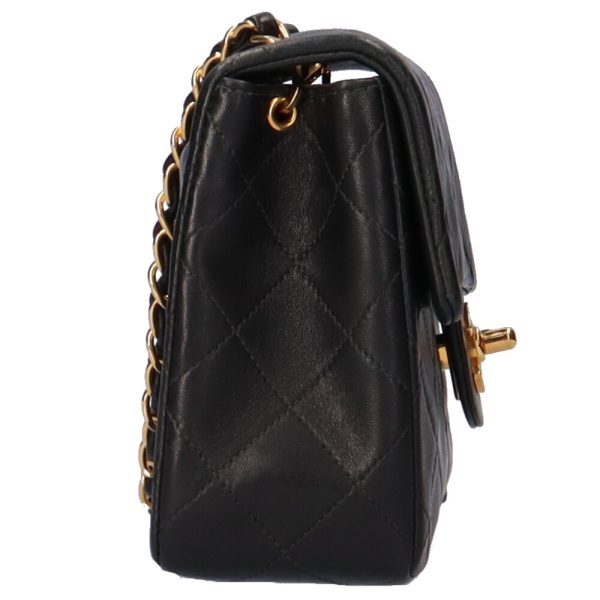 brb10010000011133 5 Chanel Chain Mini Matelasse Lambskin Shoulder Bag Black