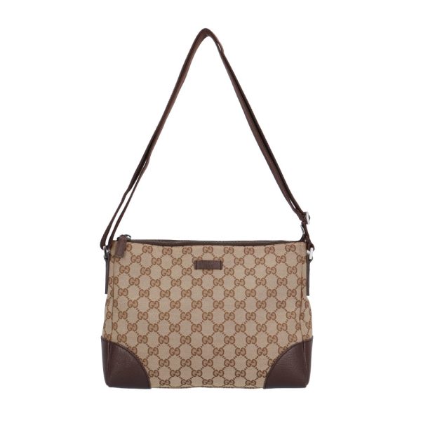 brb10010000011236 1 Gucci GG Canvas Shoulder Bag Beige