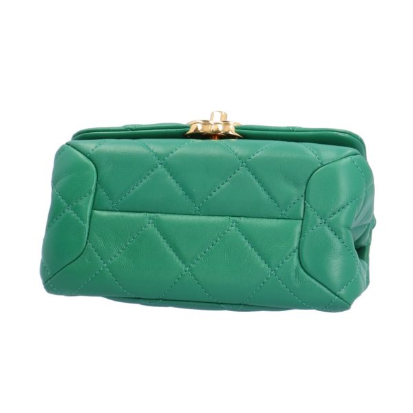 brb10010000011932 5 Chanel Mini Chain Lambskin Shoulder Bag Green