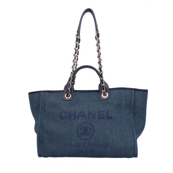 brb10010000011949 1 Chanel Deauville GM Straw Shoulder Bag Navy