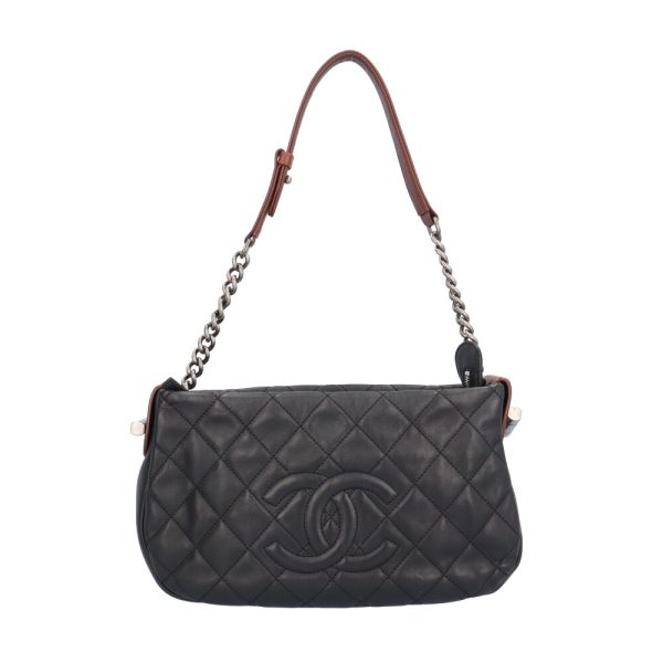 brb10010000012049 1 Chanel Matelasse Leather Shoulder Bag Black