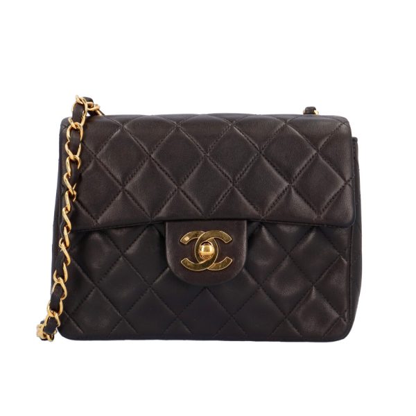 brb10010000012125 1 Chanel Matelasse Lambskin Shoulder Bag Black