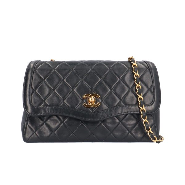 brb10010000012132 1 Chanel Matelasse Lambskin Shoulder Bag Black