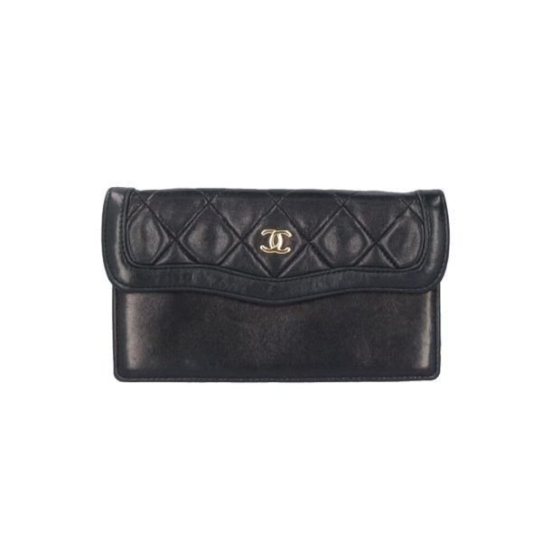 brb10010000012132 9 Chanel Matelasse Lambskin Shoulder Bag Black