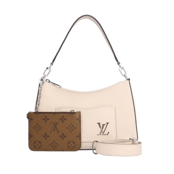 brb10010000012499 1 Louis Vuitton Marel Epi Leather Shoulder Bag White