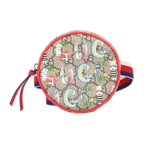 brb10010000012506 1 Gucci Round Mini Waist Pouch GG Supreme Higuchi Yuko Collaboration Body Bag Multicolor