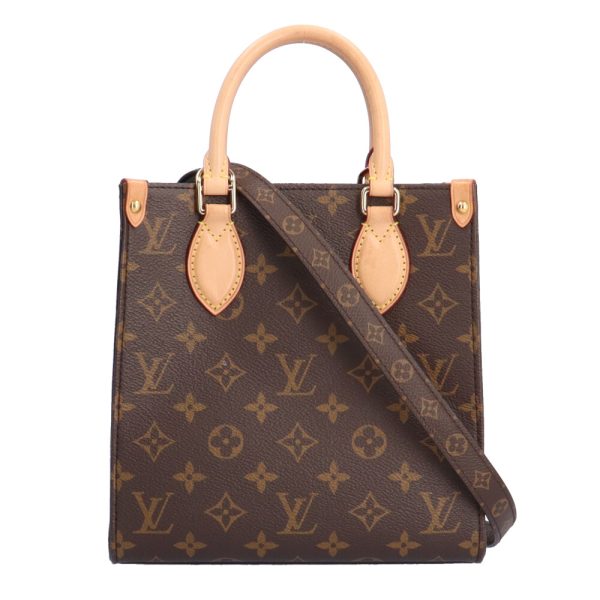 brb10010000012529 1 Louis Vuitton Petit Sac Plat Monogram Canvas Shoulder Bag Brown