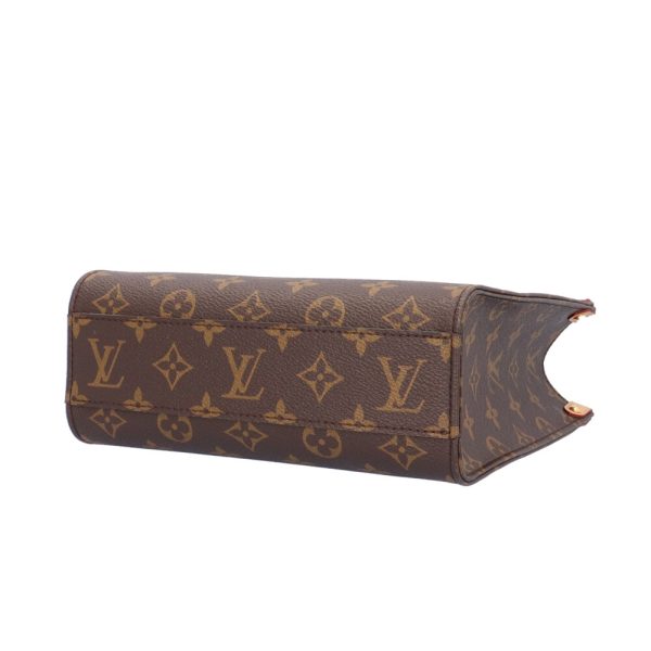 brb10010000012529 4 Louis Vuitton Petit Sac Plat Monogram Canvas Shoulder Bag Brown