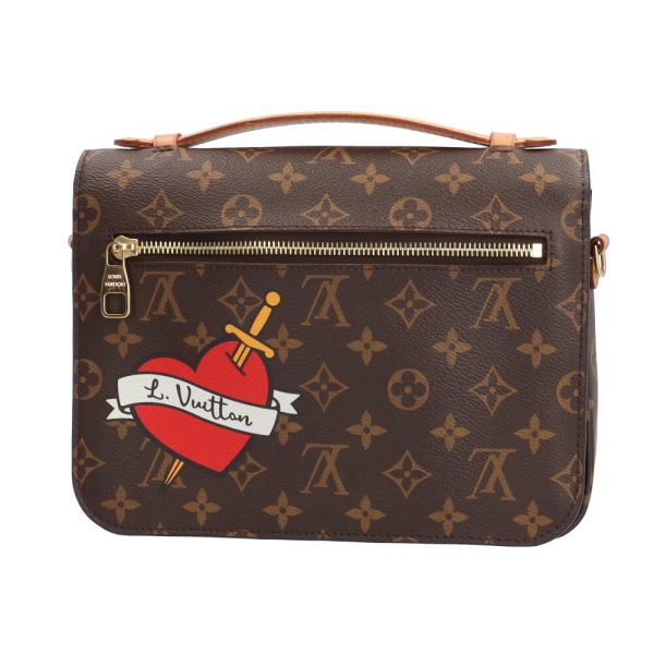 brb10010000012530 3 Louis Vuitton Pochette Metis Monogram Canvas Shoulder Bag Brown