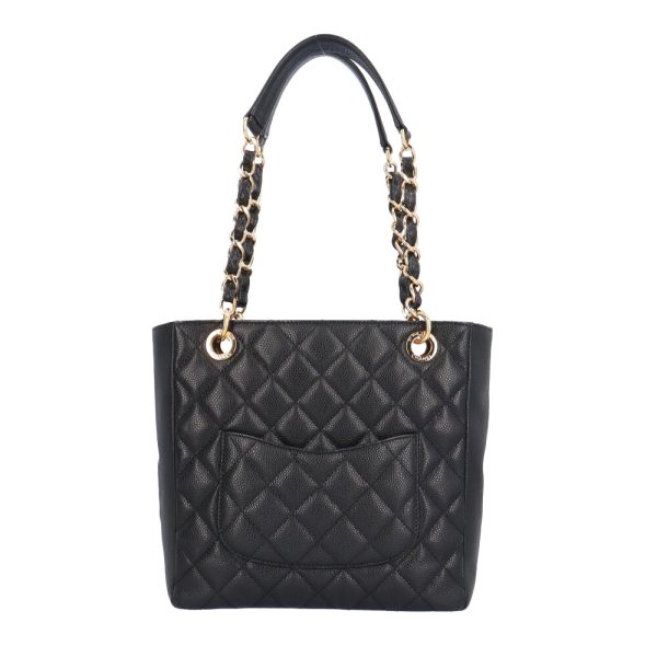 brb10010000012666 3 Chanel PST Cocomark Matelasse Caviar Tote Bag Black