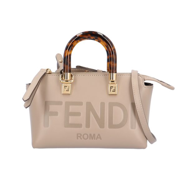 brb10010000012909 1 Fendi Visaway Mini Leather Shoulder Bag Gray