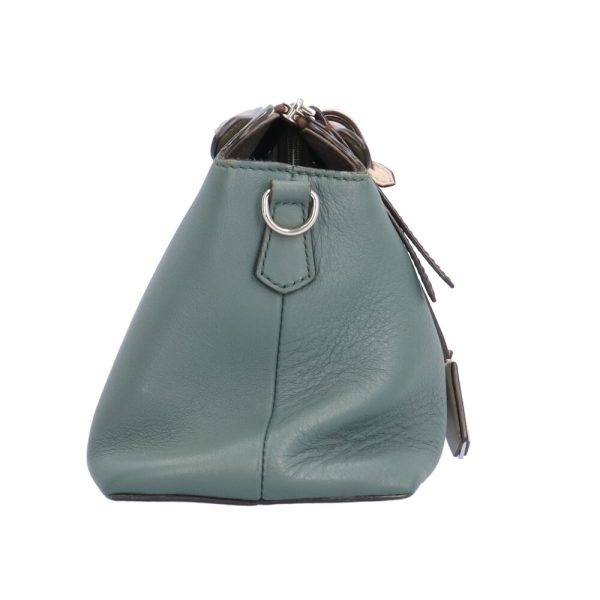 brb10010000012928 4 Fendi Visible Mini Medium Leather Handbag Green