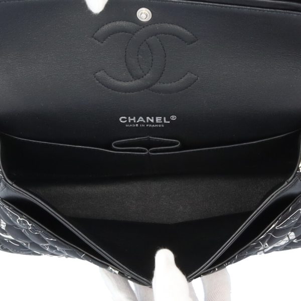 brb10010000013051 6 Chanel Airline Matelasse Satin Shoulder Bag Black