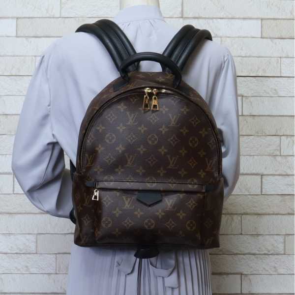 brb10010000013127 2 Louis Vuitton Palm Springs Monogram Canvas Daypack Bag Brown