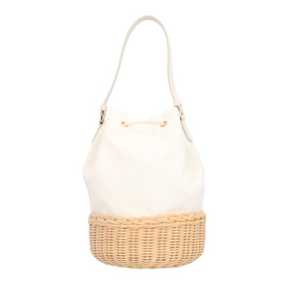 brb10010000013187 3 Prada Straw Shoulder Bag White