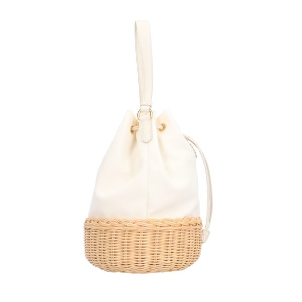 brb10010000013187 4 Prada Straw Shoulder Bag White