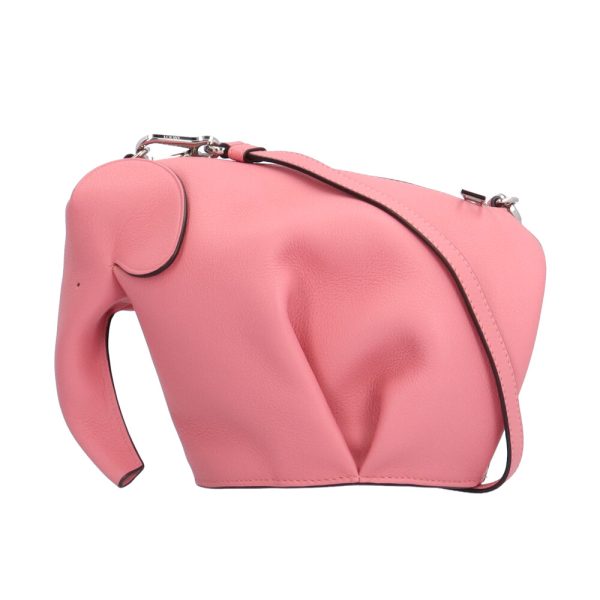 brb10010000013192 1 Loewe Mini Elephant Animal Collection Shoulder Bag Leather Pink