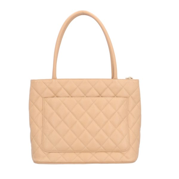 brb10010000013291 3 Chanel Reprint Cocomark Caviar Tote Bag Beige