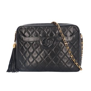 brb10010000013387 1 Chanel Shoulder Bag Matelasse Chain Lambskin Black