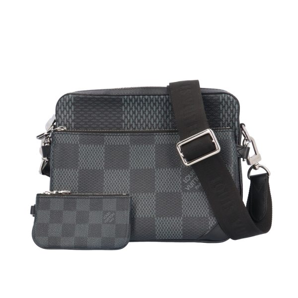 brb10010000013602 1 Louis Vuitton Trion Damier Graphite Canvas Shoulder Bag Black