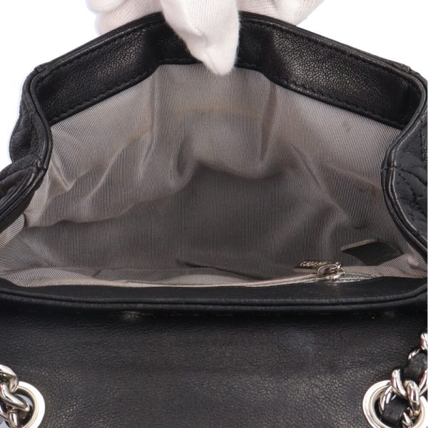 brb10010000013617 6 Chanel Chain Around Coco Mark Lambskin Shoulder Bag Black