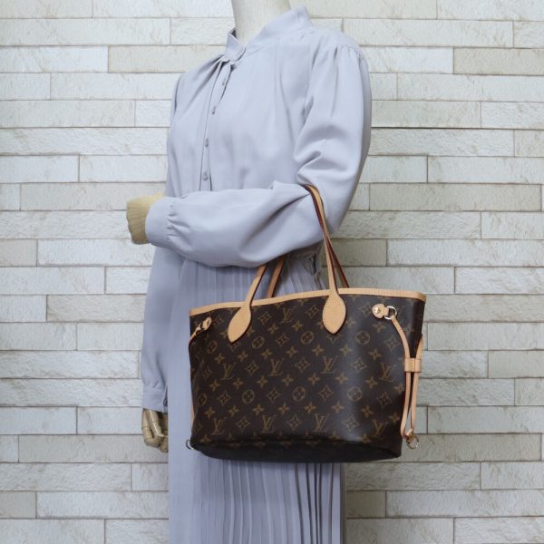 brb10010000013618 2 Louis Vuitton Neverfull Monogram Canvas Tote Bag Brown