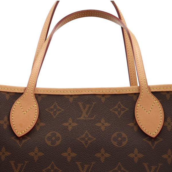 brb10010000013618 7 Louis Vuitton Neverfull Monogram Canvas Tote Bag Brown