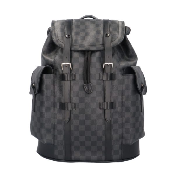 brb10010000013628 1 Louis Vuitton Christopher Damier Graphite Canvas Backpack Bag Black