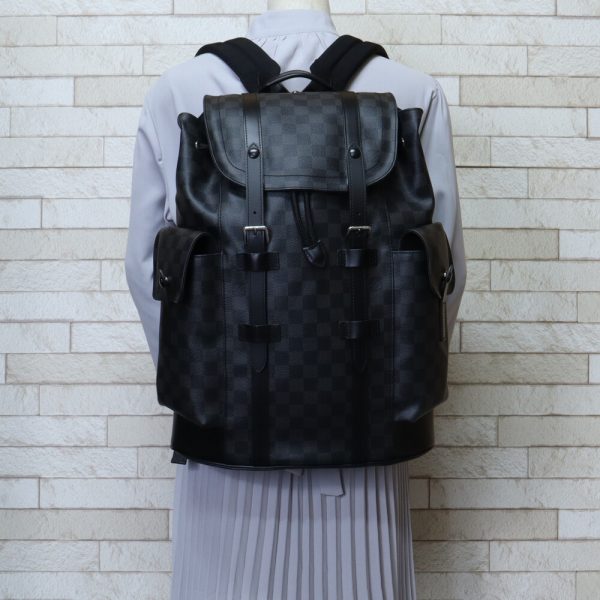 brb10010000013628 2 Louis Vuitton Christopher Damier Graphite Canvas Backpack Bag Black