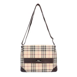 brb10010000013642 1 BURBERRY Nova Check Handbag Beige One size