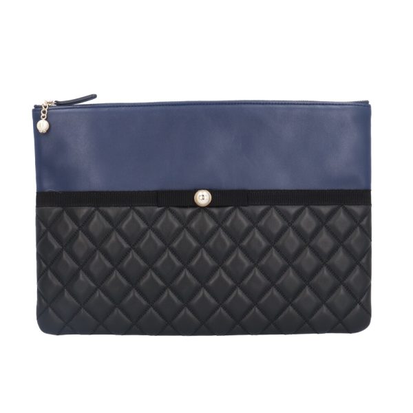 brb10010000013677 1 Chanel Clutch Lambskin Bag Navy