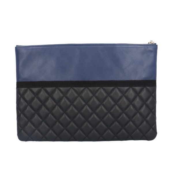 brb10010000013677 3 Chanel Clutch Lambskin Bag Navy