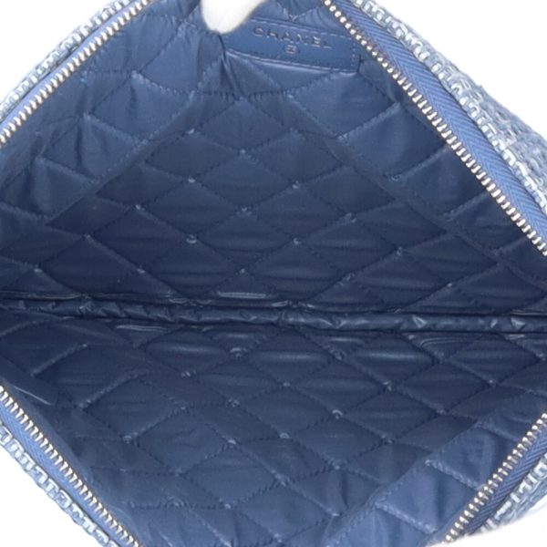 brb10010000013679 6 Chanel Deauville Tweed Clutch Bag Blue