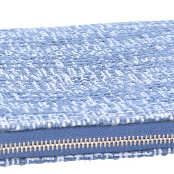 brb10010000013679 7 Chanel Deauville Tweed Clutch Bag Blue