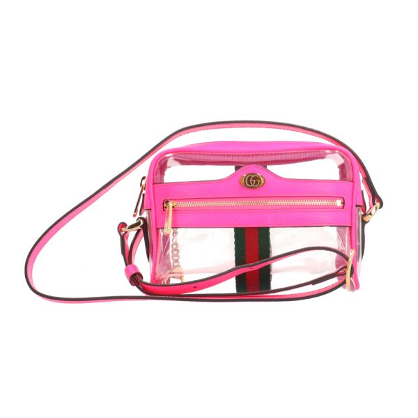 brb10010000013689 1 Gucci Mini Ophidia Vinyl Shoulder Bag Pink