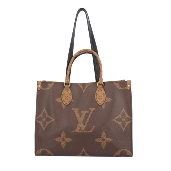 brb10010000013968 1 Louis Vuitton On the Go MM Monogram Giant Shoulder Bag Brown