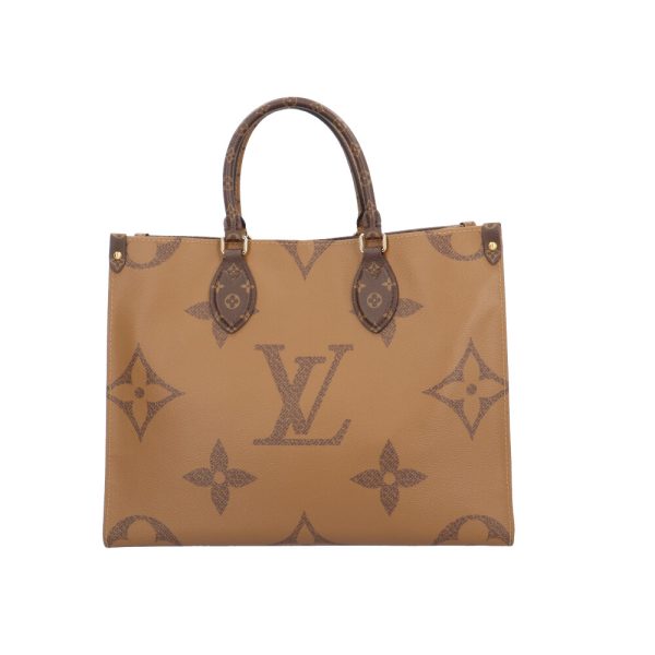 brb10010000013968 3 Louis Vuitton On the Go MM Monogram Giant Shoulder Bag Brown