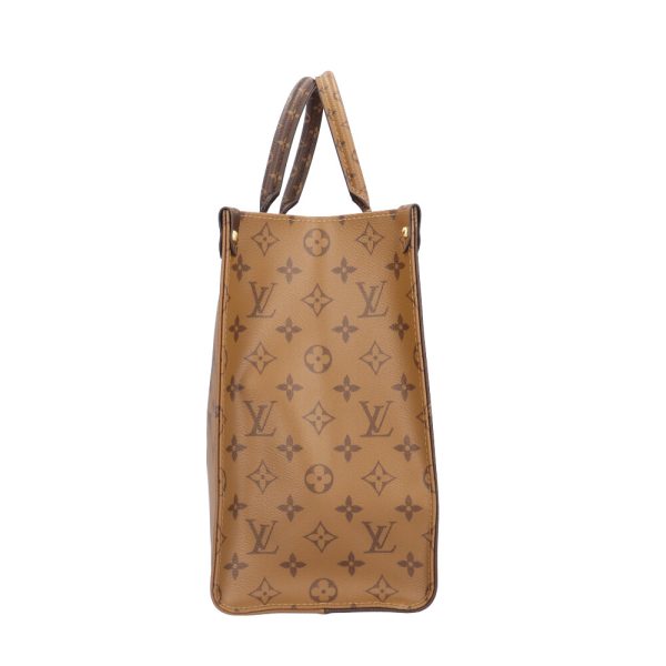 brb10010000013968 4 Louis Vuitton On the Go MM Monogram Giant Shoulder Bag Brown