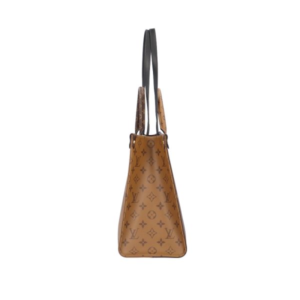 brb10010000013969 4 Louis Vuitton On the Go MM Monogram Giant Shoulder Bag Brown