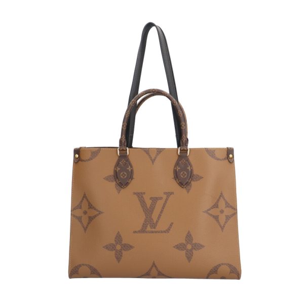 brb10010000014029 2 Louis Vuitton On the Go MM Monogram Giant Shoulder Bag Brown