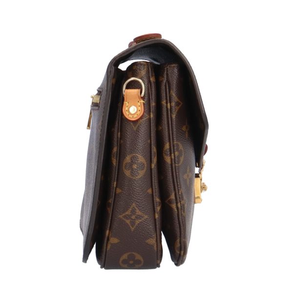 brb10010000014030 4 Louis Vuitton Pochette Metis MM Monogram Shoulder Bag Brown