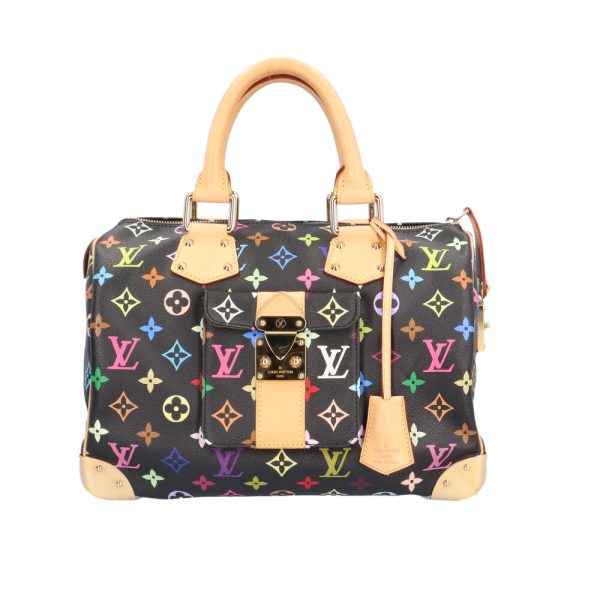 brb10010000014031 1 Louis Vuitton Speedy 30 Monogram Multicolor Handbag Black