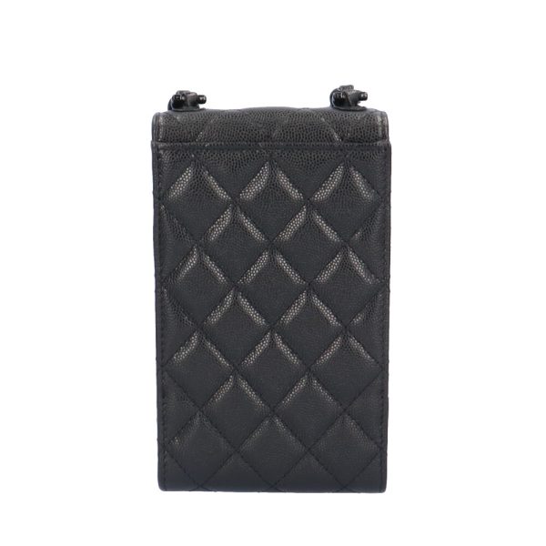 brb10010000014053 3 Chanel Phone Case Caviar Shoulder Bag Black