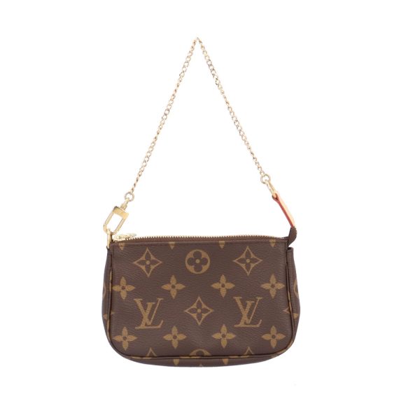 brb10010000014054 1 Louis Vuitton Mini Pochette Accessory Monogram Handbag Brown