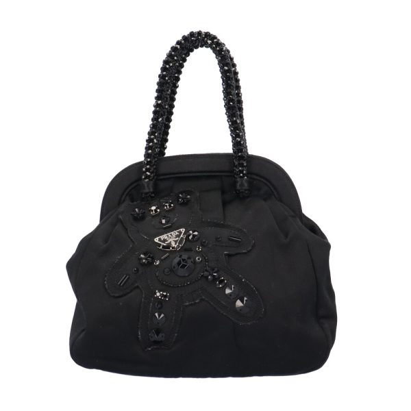 brb10010000014104 1 Prada Satin Handbag Black